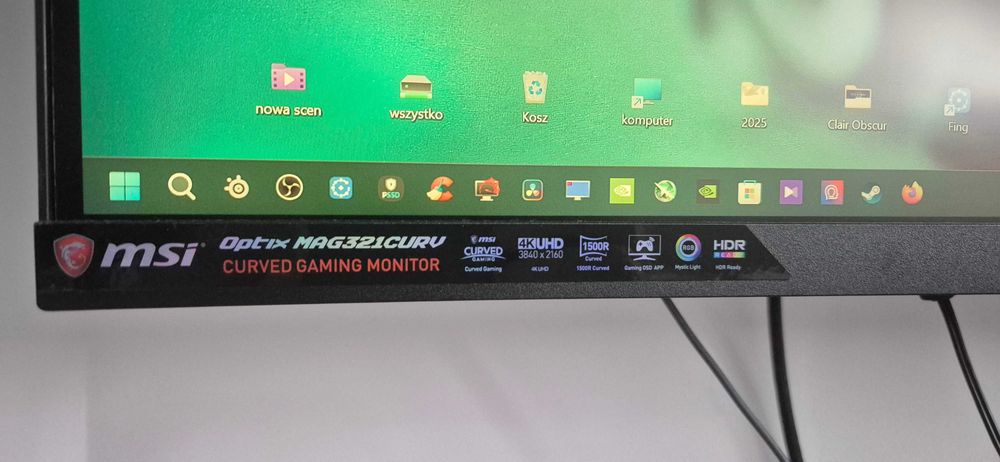 Monitor MSI Optix MAG321CURV rozdzielczość 4K UHD 32 cale Idealny Stan