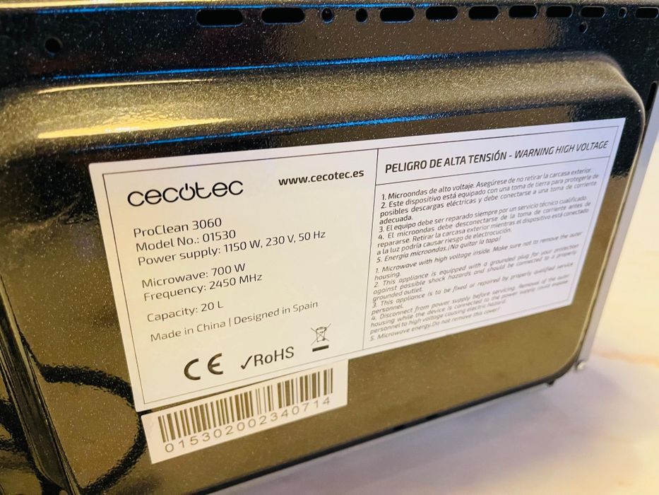 Microondas cecotec proclean 3060 mirror