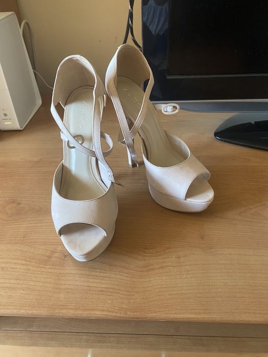 Aldo piekne buty sandały nude skóra naturalna wydłużają nogi!