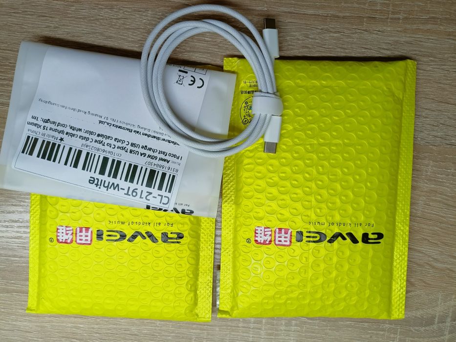 Awei оригінальні кабеля 60 Вт 1 м та 2 м