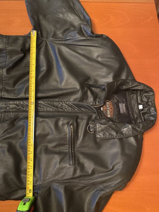 Шкіряний плащ чоловічий, розмір XXL