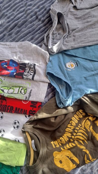 6x t-shirt , 3 bluzka długi rękaw 110 dla chłopca
