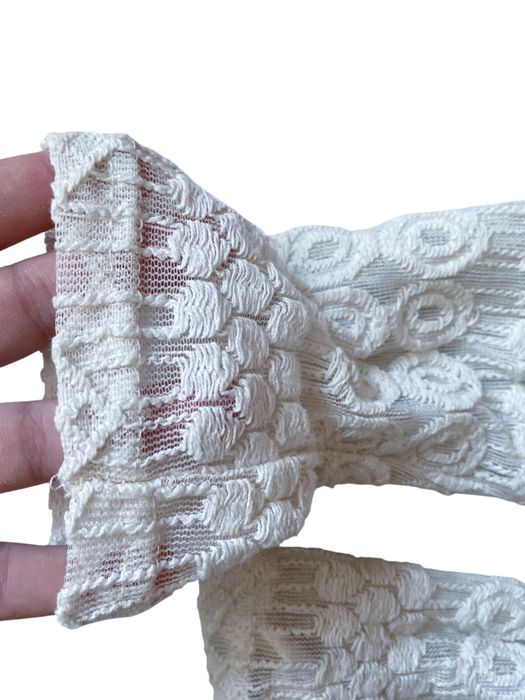 жіноча мереживна біла блузка вінтаж