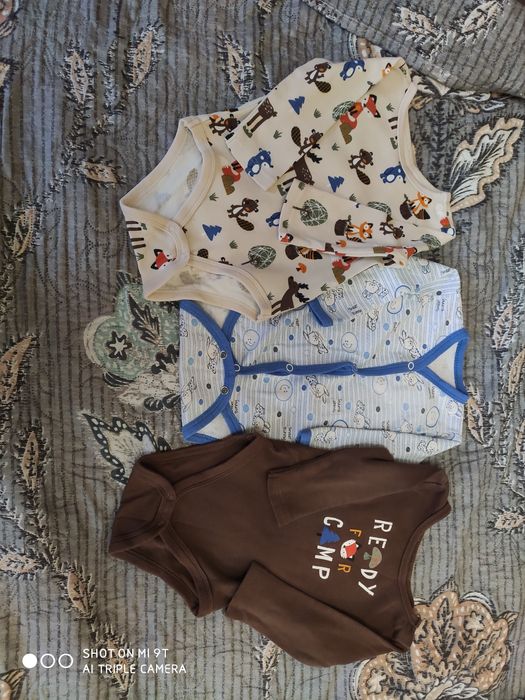 Бодіки 62-68, чоловічки 80-86, теплі гольфики