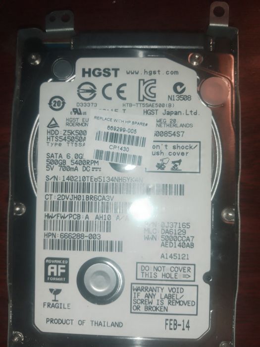 Dysk twardy SATA 500 gb HGST