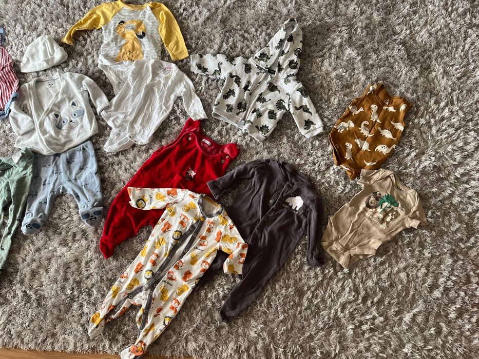 Lote de roupa para bebé – 21 peças, tamanho 62 (menino)