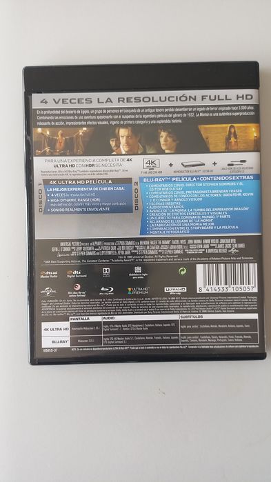 Filme The Mummy (4k + bluray) como novo, visto 1 vez