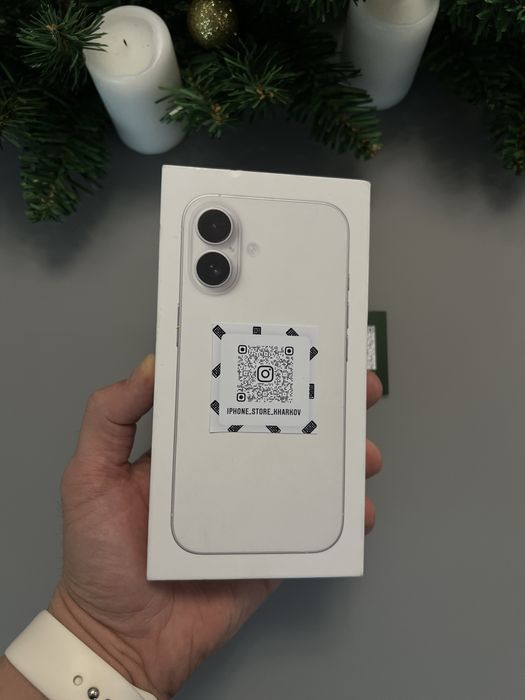iPhone 16,128GB,White!!!Новий!Neverlock!Гарантия!Магазин!