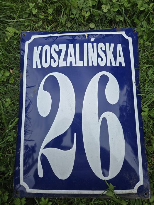 Tablica emaliowana,adresówka Koszalińska 26