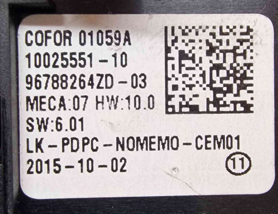 Comando / Botão / Interruptor Vidros Frente Esquerdo 96788264ZD - PEUGEOT 308 II