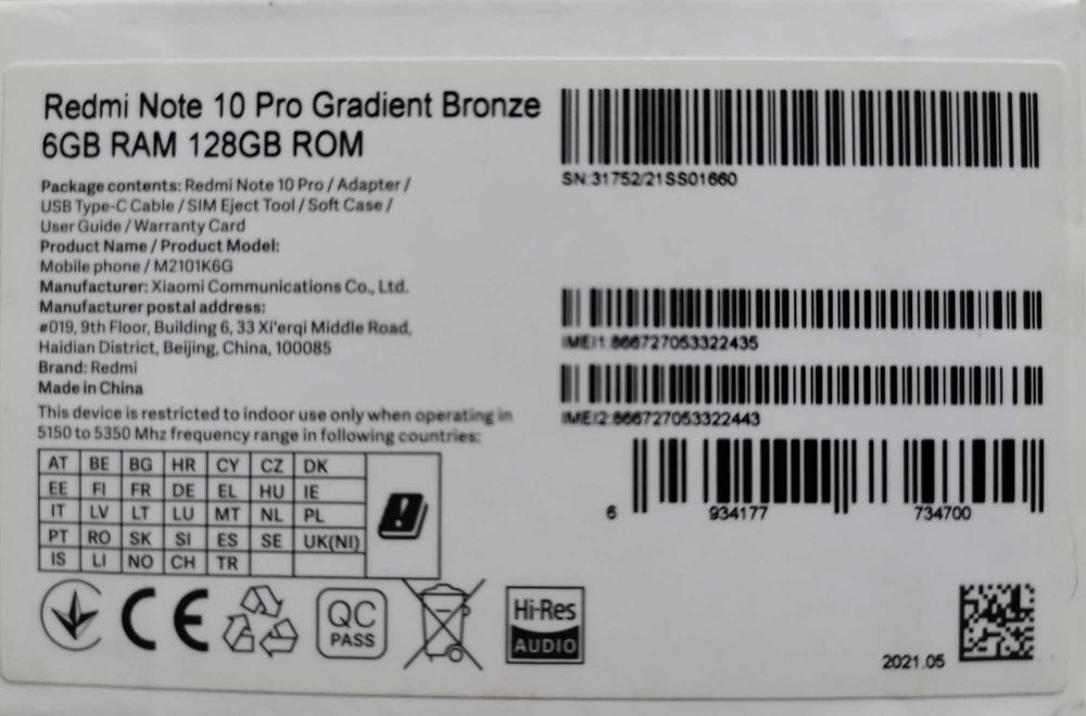 Redmi Note 10 Pro 6/128 Super Stan!