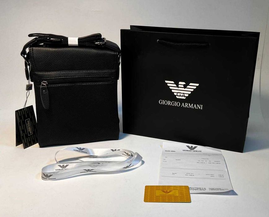 Emporio Armani męska torba torebka Listonoszka, skóra, Włochy 6139
