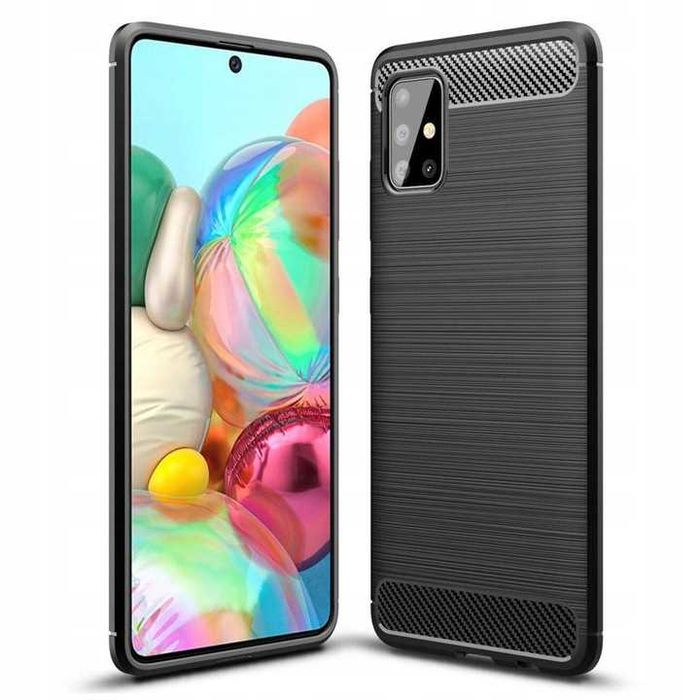 Spacecase Carbon Galaxy A71 czarny