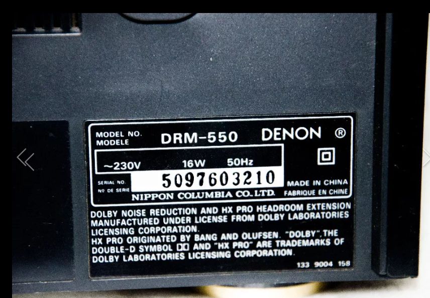Denon DRM 550 deck