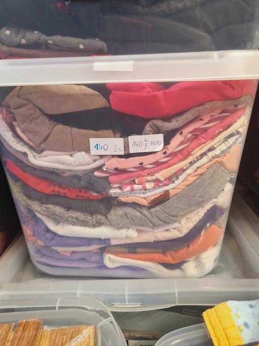 Paka 10 szt ubranka R 140 dziewczynka zestaw paczka komplet