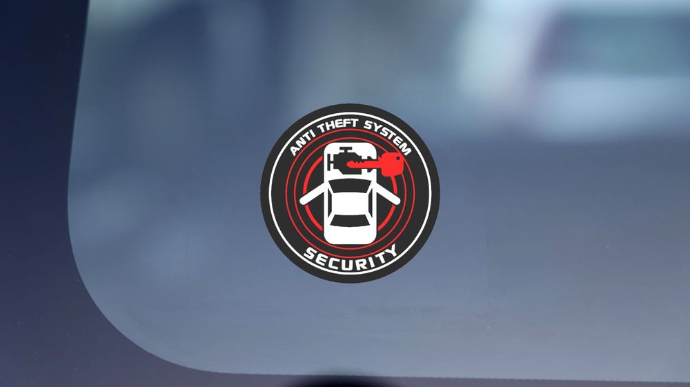 Autocolantes de Alarme para Vidro Carro - Dissuasores Anti Roubo