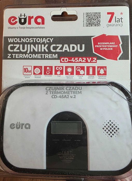 Czujnik czadu do piecyka gazowego, (tlenku węgla) EURA
