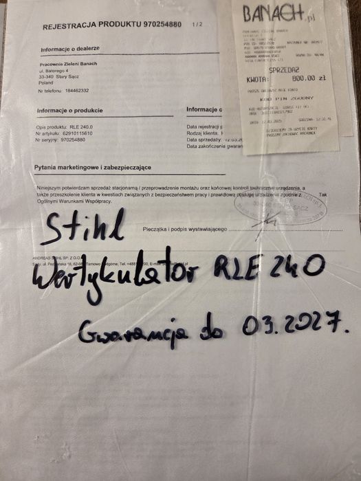 STIHL Wertykulator elektryczny RLE 240