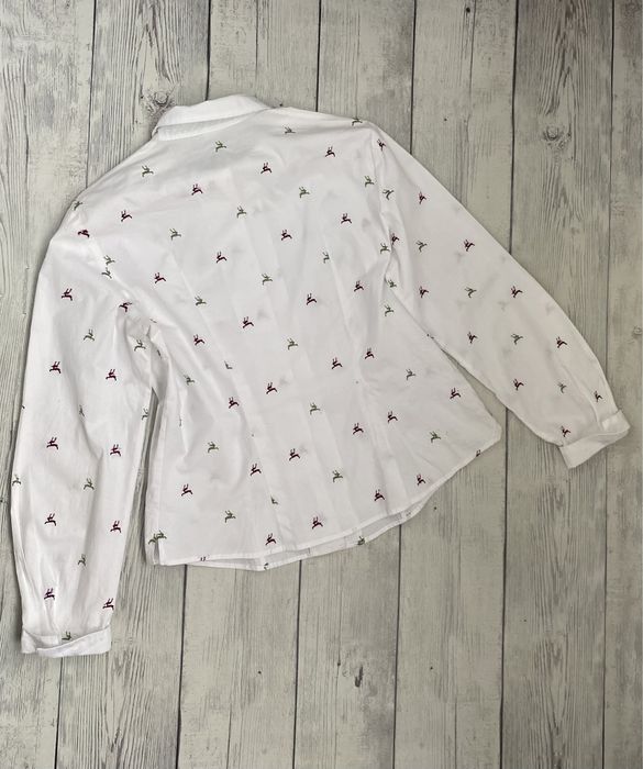 Рубашка h.moser s(36)8 принт мелкий олень