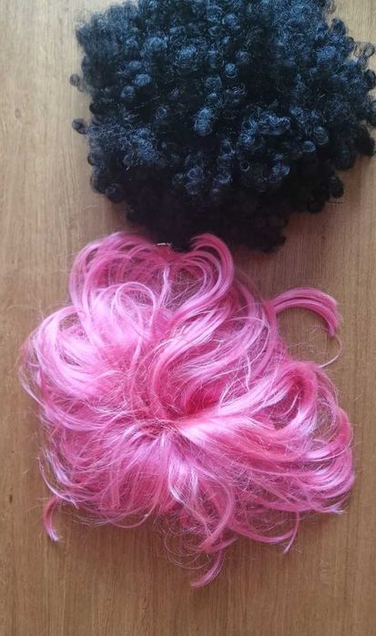 Peruka włosy różowe
