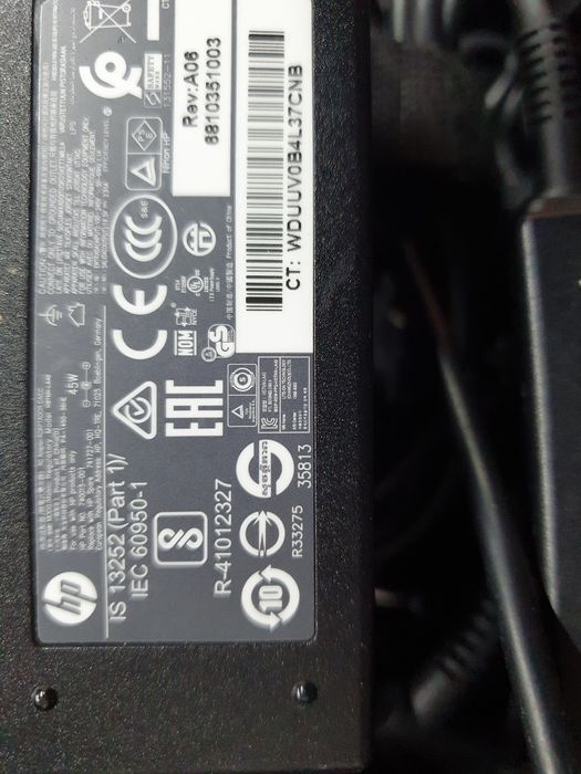 Блок питания живлення зарядка зарядное HP 45w blue pin оригінал: 300 ...