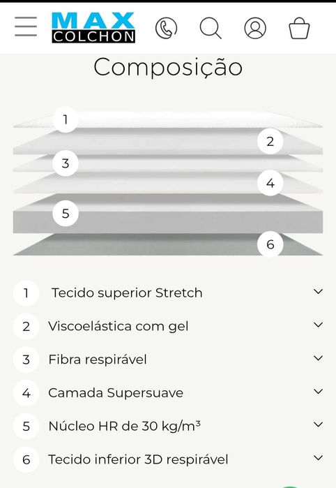 Colchão Viscoelástico Sport Fresh-Gel 140x200