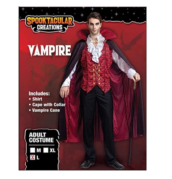 Wampir cosplay.przebranie strój na halloween.rozmiar M.