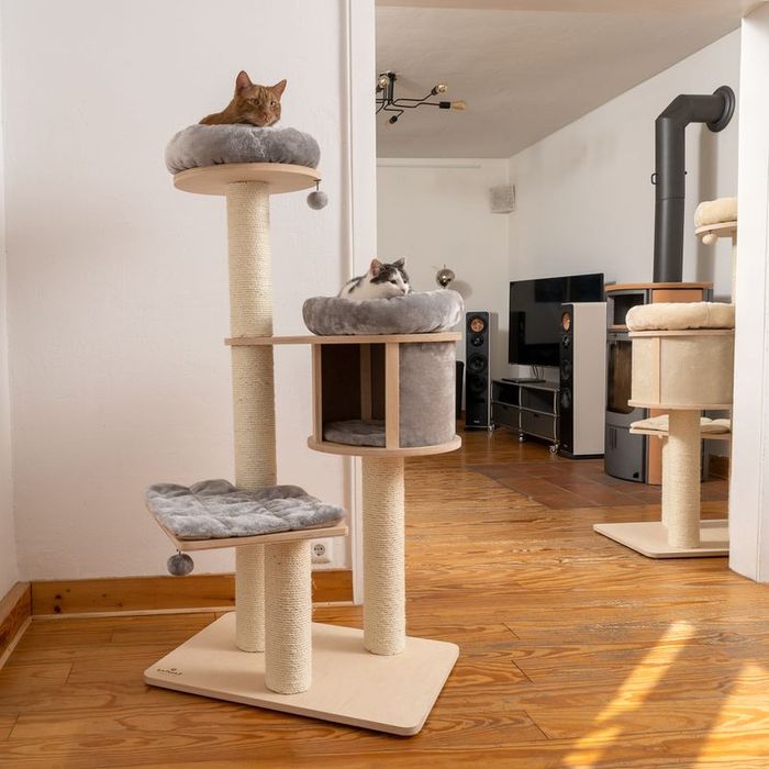 Natural Paradise Drapak dla Kota Magnolia L Jasnoszary 78x81x137 DUŻYz