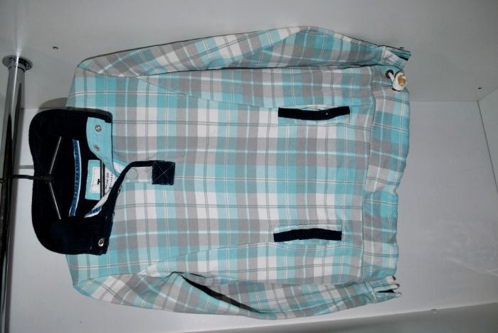 Толстовка tu голубая модная теплая удобная узор клетка свитшот