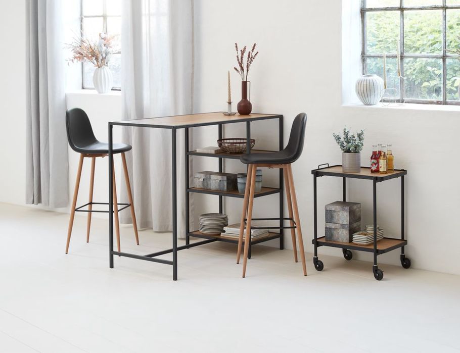 Стіл барний TRAPPEDAL jysk 60х120 дуб/чорний