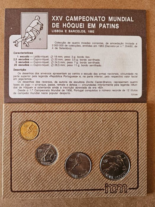 Moedas coleção - XXV Campeonato Mundial de Hóquei em Patins Lumiar • OLX.pt