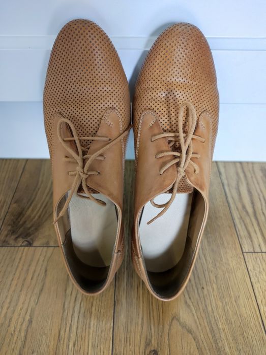 Buty Lasocki rozmiar 37/38 brązowe ażur wiązane oxfordki