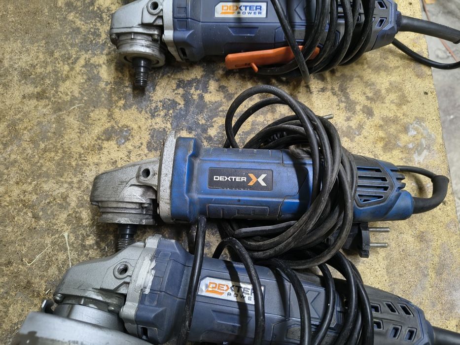 4x szlifierki kątowe Dexter 125