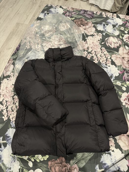 Пуховик натуральний zara xs овер,після хімчистки