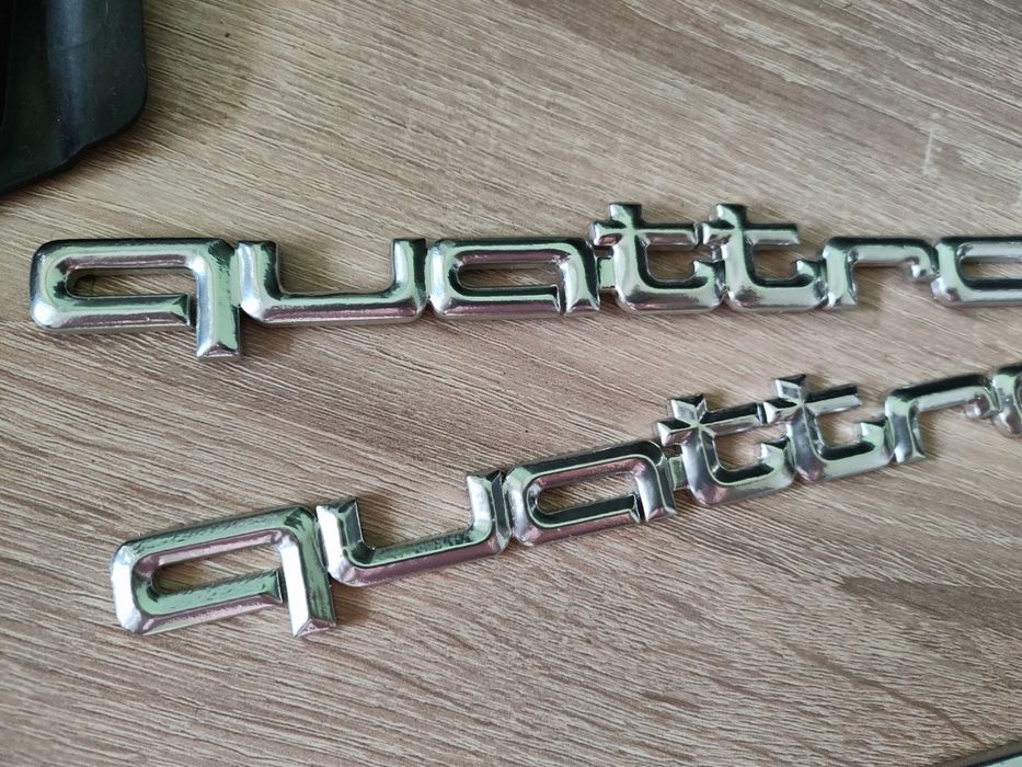 Emblemat quattro 20.5cm 2.8 audi 80 100 a6 druk 3d