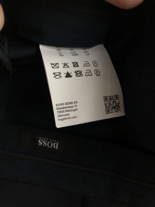 Hugo Boss чоловічі темно-сині вовняні брюки Gibson cyl flat front solid slim fit wool dress pants, оригінал, нові, розмір: L, XL, XXL