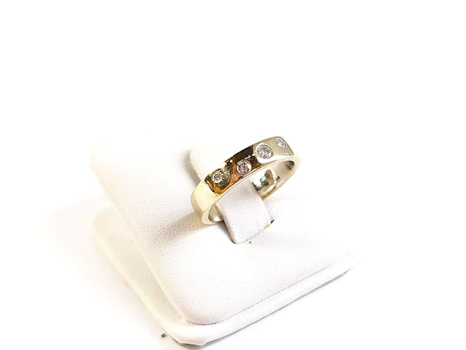 ZŁOTY PIERŚCIONEK Z BRYLANTAMI 0,20ct 5,61g 585/14 Kraków K18.pl