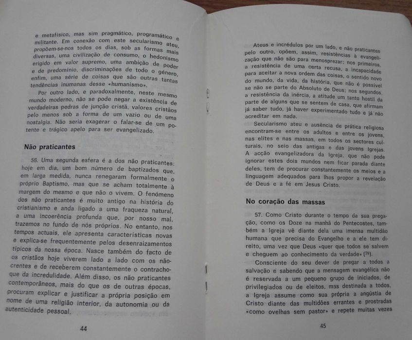 A Evangelização no Mundo Contemporâneo