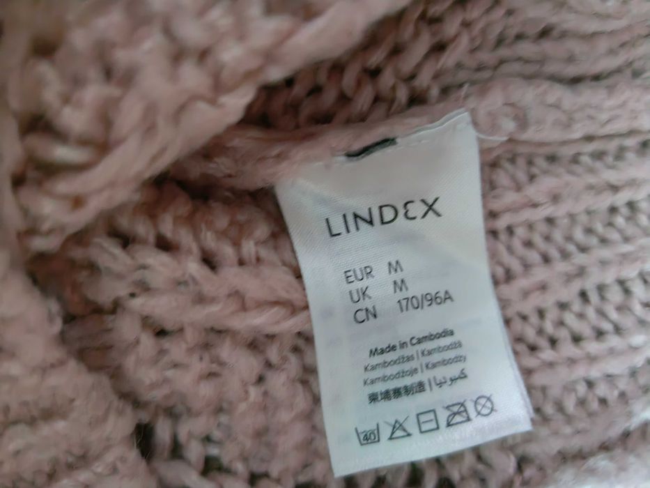 Sweter Iindex, L, pudrowy róż