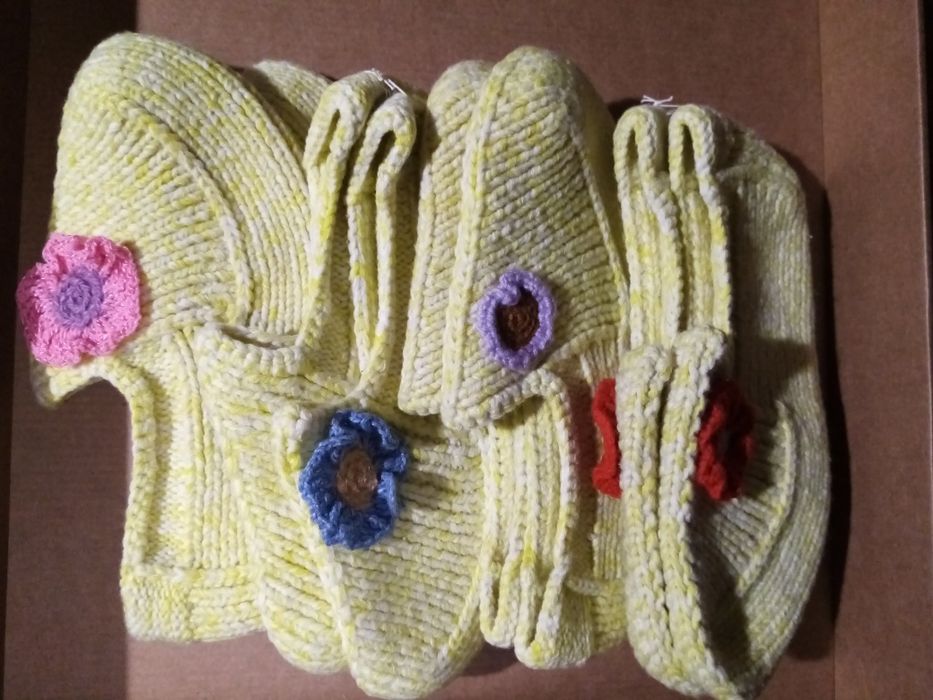 В'язані (носки) шкарпеткі-тапочкі. Ручна робота