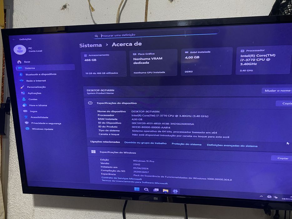 Pc desktop pecas