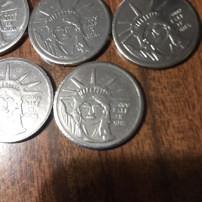 25 moedas de brincar Tokens - estátua da liberdade