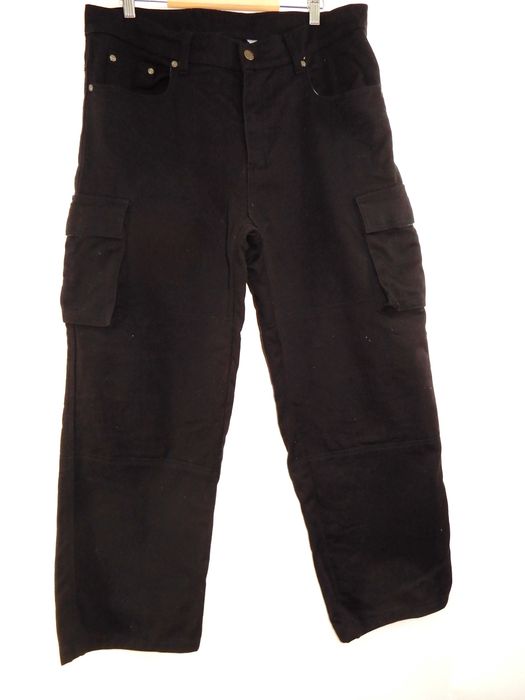 Spodnie jeansowe dżinsowe czarne cargo motocyklowe Texped 38/30 54