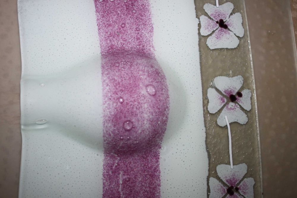 Jarra de vidro marinha grande. Peca de parede.