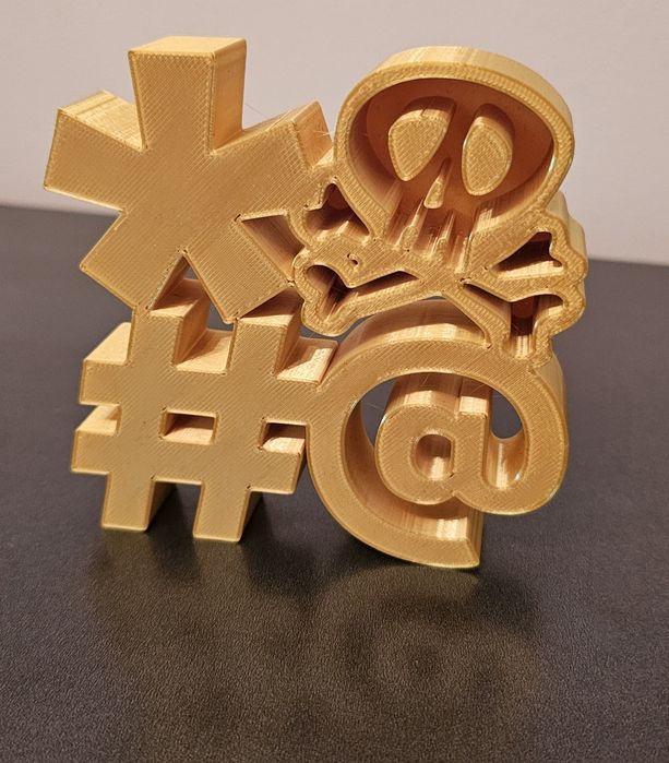 Młodzieżowa ozdoba pokoju, złoty kolor, wystrój, skull