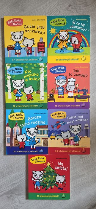 Zestaw 7 książek Kicia Kocia z okienkami