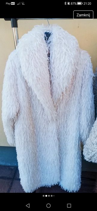 Luksusowe futro futerko sztuczne płaszcz typu LAMA