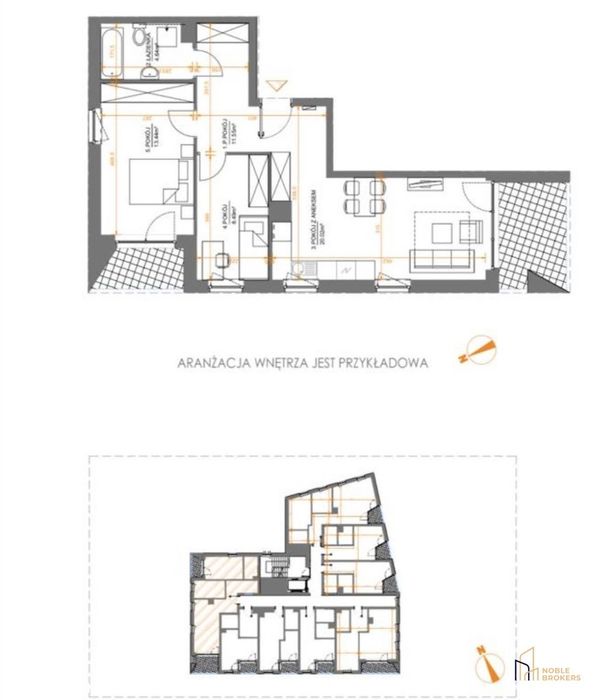 ul. Mogilska | 3 pokoje+aneks | od zaraz | 58,31m2