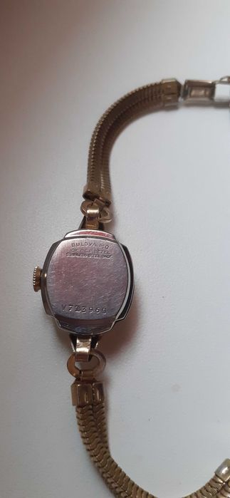 Zegarek z bransoletką BULOVA MO GOLD 10K R.G.P 17 Jewels.