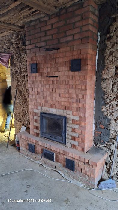 Дверца для Камина ,Печи чугунная с стеклом.